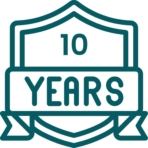 Flat 10 year warranty