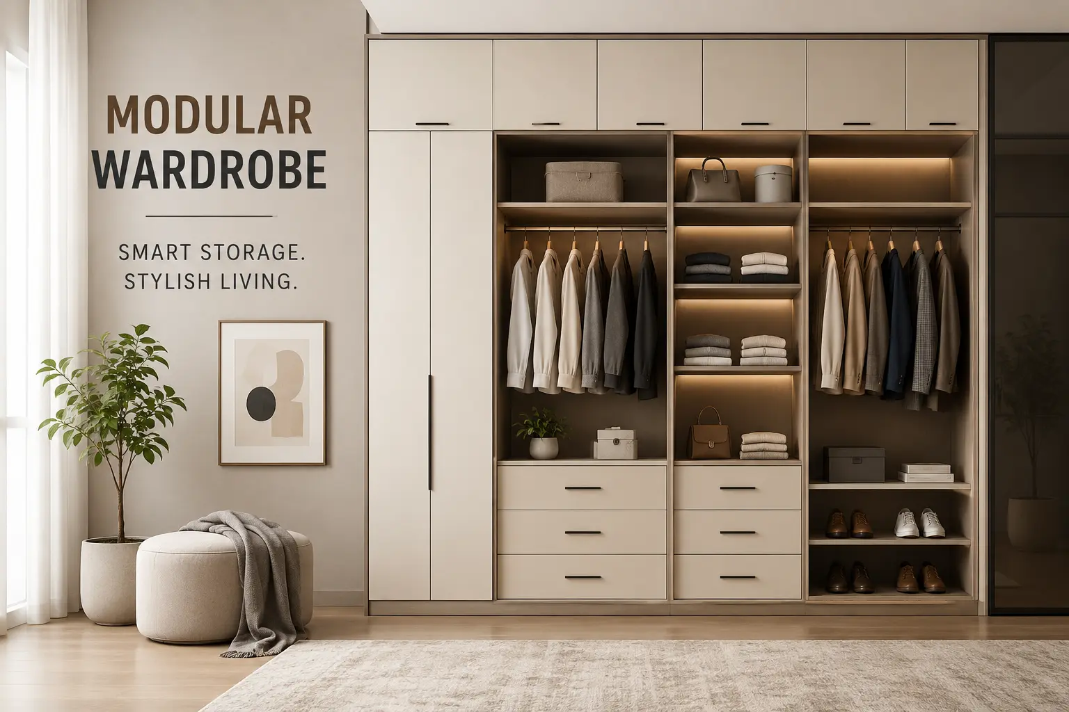 Best modular wardrobe designs in Udaipur 2026 by Akaay Interio