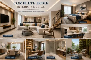 Complete home interior design cost in Udaipur