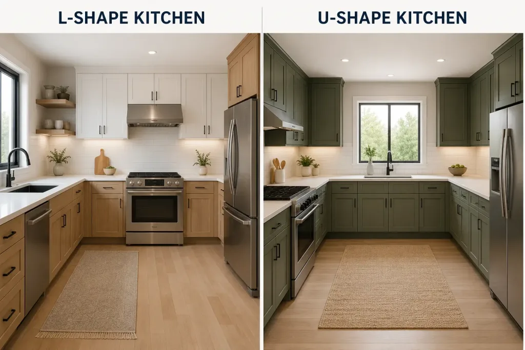 L-Shape vs U-Shape Modular Kitchen Udaipur